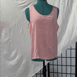 Silk Empire new dead stock Soft Pink Sleeveless Tank Top size large